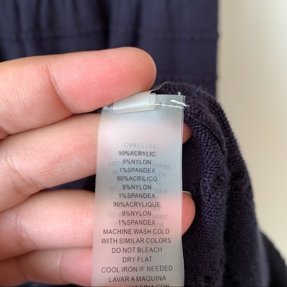 Vince Camuto Navy Knit Sweater Dress Size Large - Picture 5 of 6